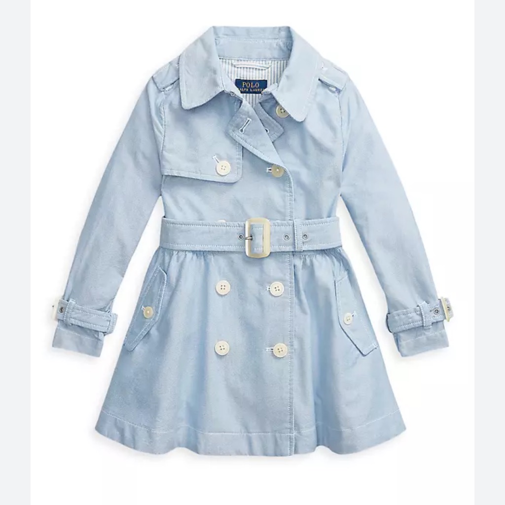 Nwt Polo Ralph Lauren Girls Trench Coat Classic Preppy Holiday Special Occasion